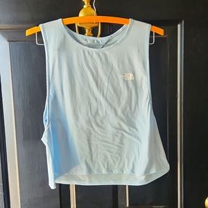 The North Face baby blue racerback tank top size medium